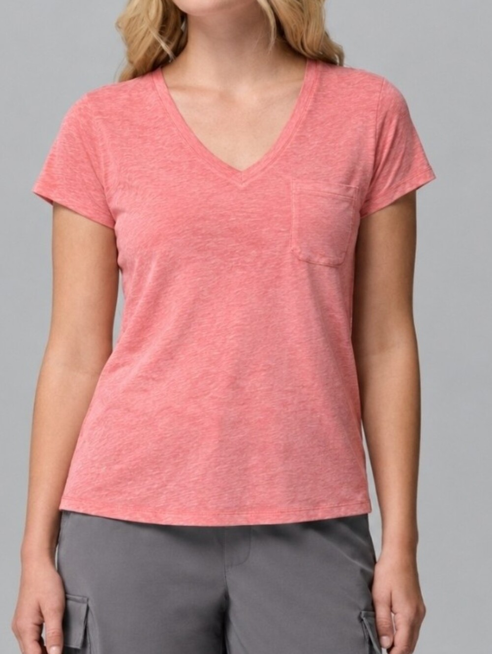Columbia Women's Coral V-neck Pullover Short Sleeve Top